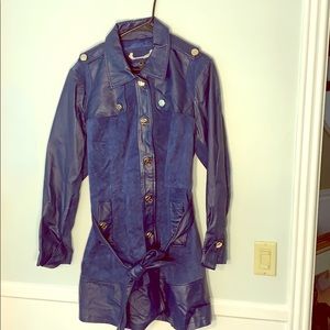 Iman Global Chic Platinum Suede Leather Jacket 1X